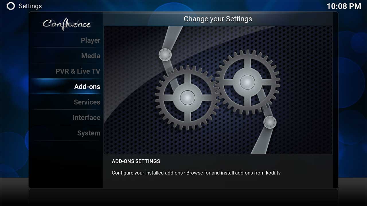 System Addons Menu